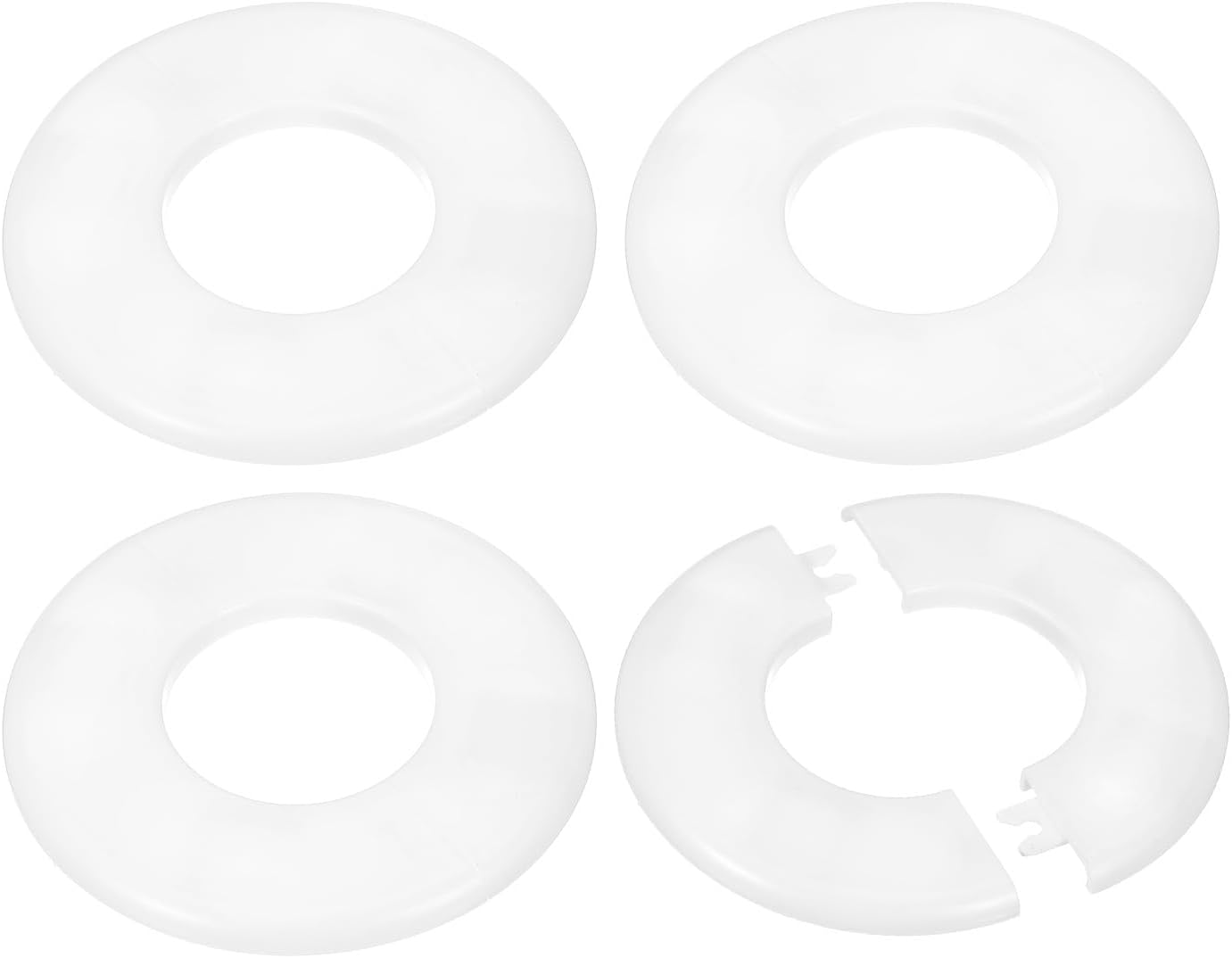 2"/51 Mm Wand-trennflansch, 4er-pack, Selbstklebende Runde Abs-rosette Für Wasserhähne Und Wasserleitungen, Weiß
