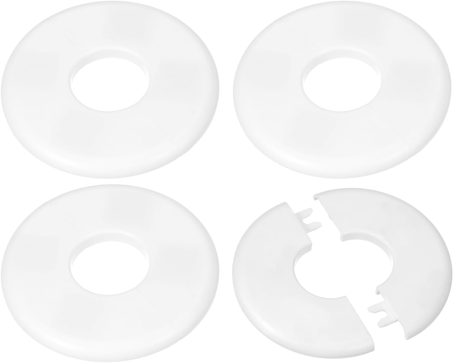 Wandmontierter Verteilerflansch 1,36"/34,5 Mm, 4er-pack, Selbstklebende Runde Abs-rosette Für Armaturen Und Wasserleitungen, Weiß