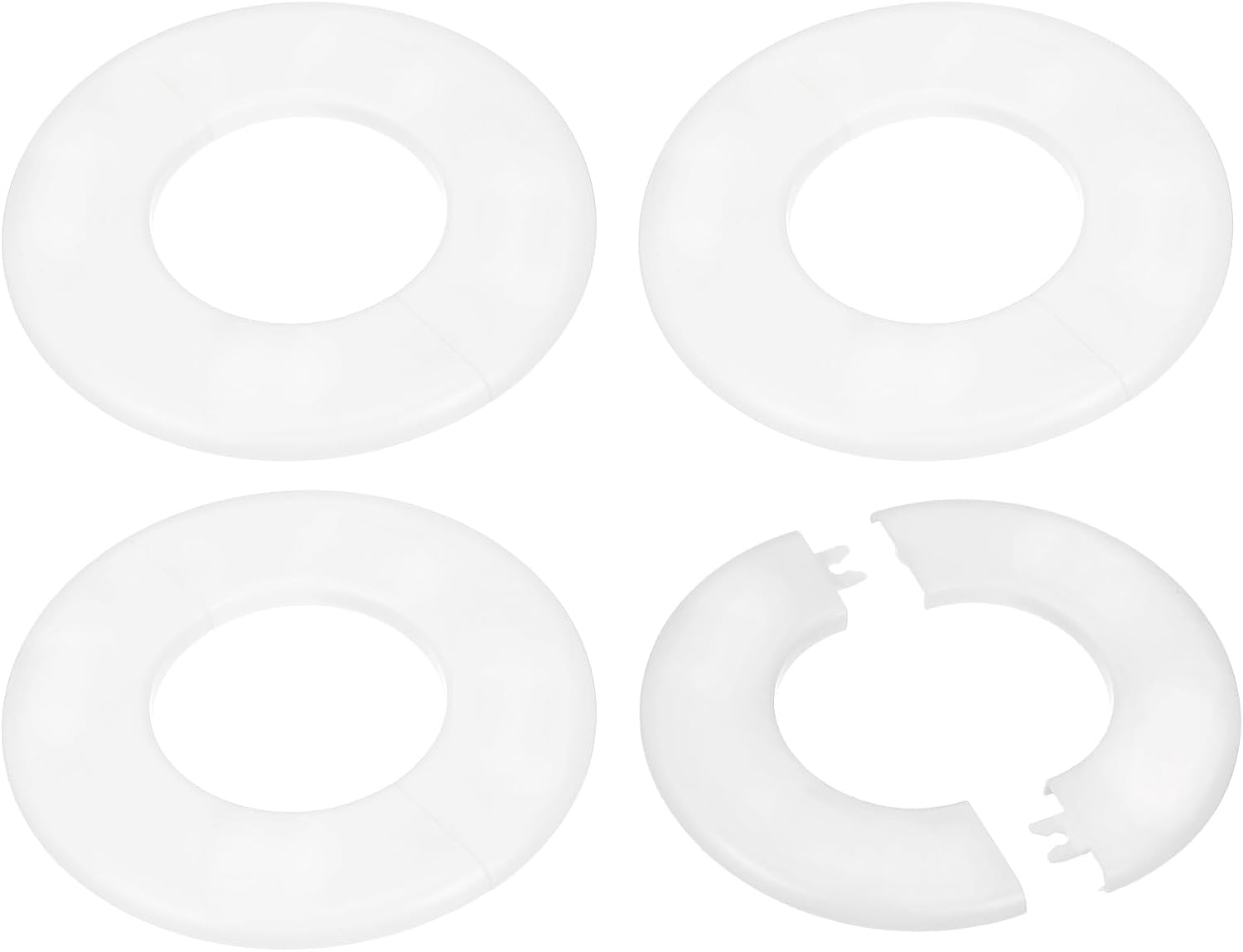 64 Mm (2,52 Zoll) Schlitz-wandrosette – 4er-pack Selbstklebende Runde Abs-rohrabdeckungen Für Wasserleitungen Und Wasserhähne (weiß)