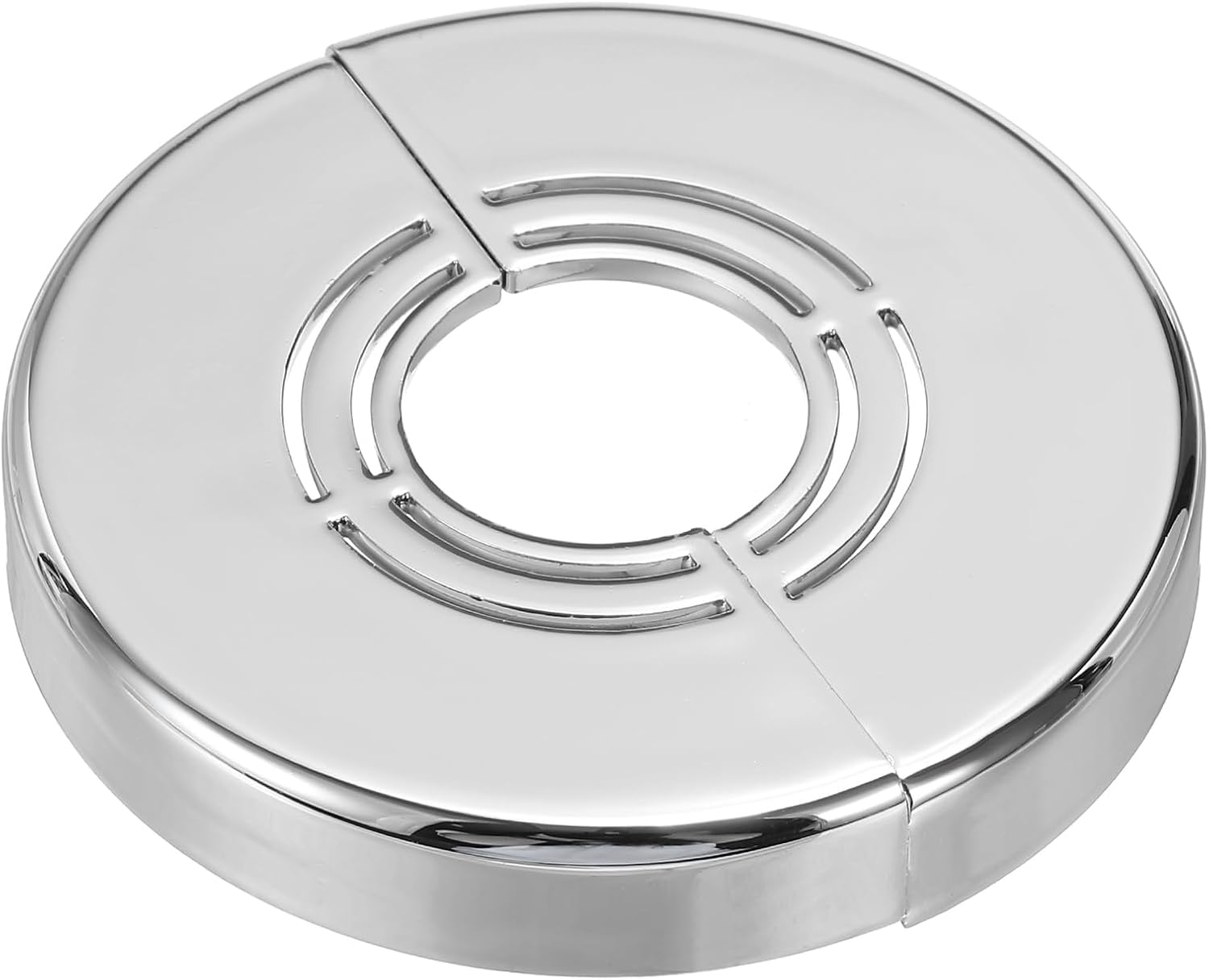 Geteilte Wandrosette (durchmesser 0,8 / 1 / 1,3 Zoll), Runde Abs-abdeckplatte (0,4 Zoll Dick, Zuschneidbar) Mit Clip-system Für Wasserleitungen Und Armaturen – Silber
