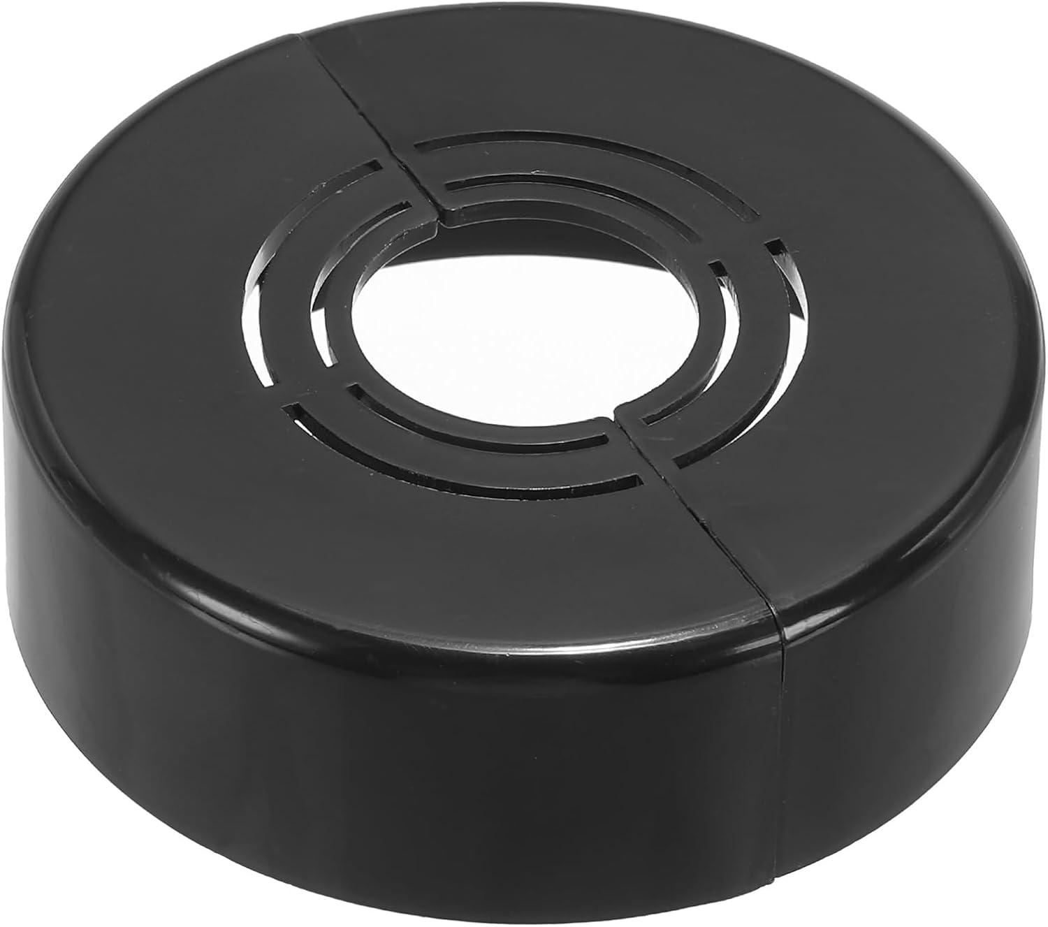 Geschlitzte Wandrosette (0,8 / 1 / 1,3 Zoll) – Runde Rosettenabdeckung Aus Dickem, Zuschneidbarem Abs Mit Clip-befestigungssystem Für Wasserleitungen Und Armaturen – Schwarz