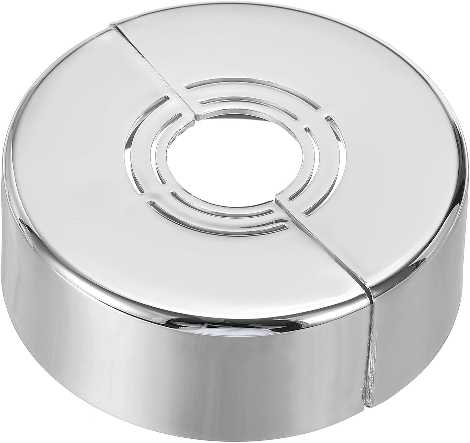 Geteilte Wandrosette (0,8 / 1 / 1,3 Zoll), Runde, Zuschneidbare Abs-abdeckplatte (1 Zoll Dick) Mit Clip-system Für Wasserleitungen Und Armaturen – Silber