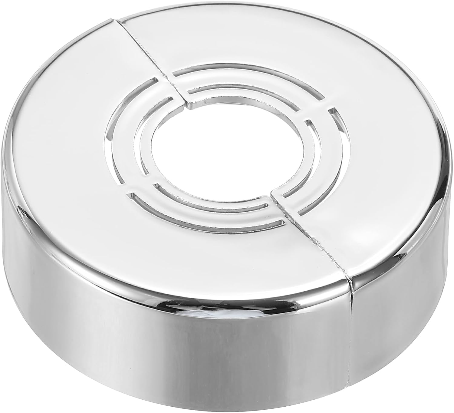 Geteilte Wandrosette (0,8 / 1 / 1,3 Zoll Durchmesser) – Runde Rosettenabdeckung Aus Dickem, Zuschneidbarem Abs Mit Clip-system Zur Abdeckung Von Wasserleitungen Oder Armaturen – Silber
