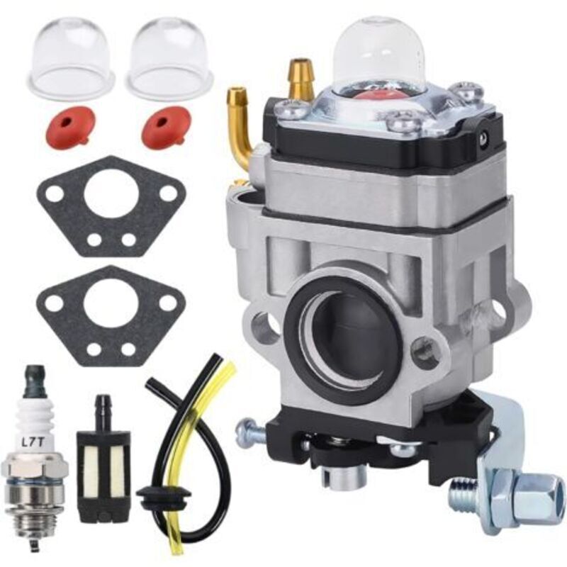Vergaser Für 52-cc-, 49-cc- Und 43-cc-motorsensen, Motorsensen-vergaser-set Für Bu-ko 52-cc-motorsensen, Inklusive Dichtung, Zündkerze Und Kraftstofffilter