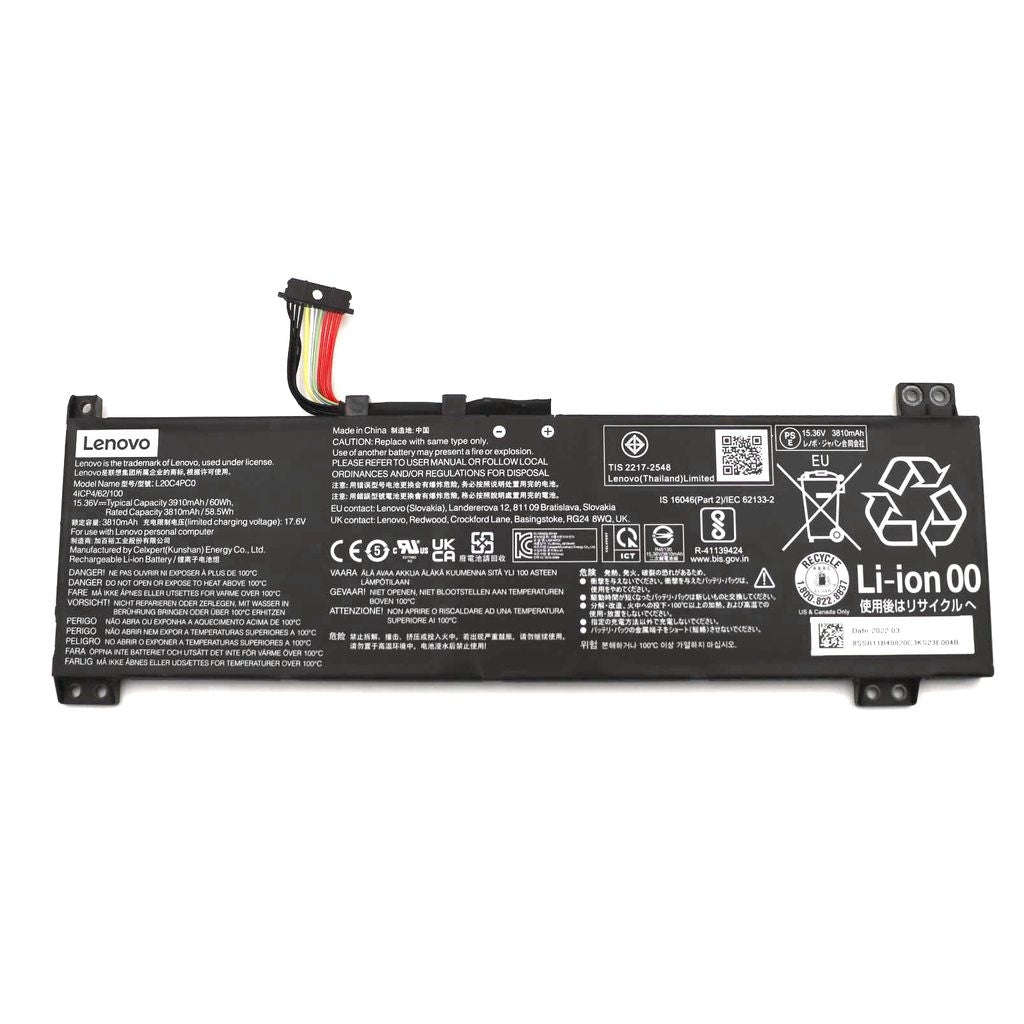 Lenovo Laptop-akku Y560 Cp/b L20c4pc0 15,36 V 60 Wh 4c L20c4pc0 Sb11b48820