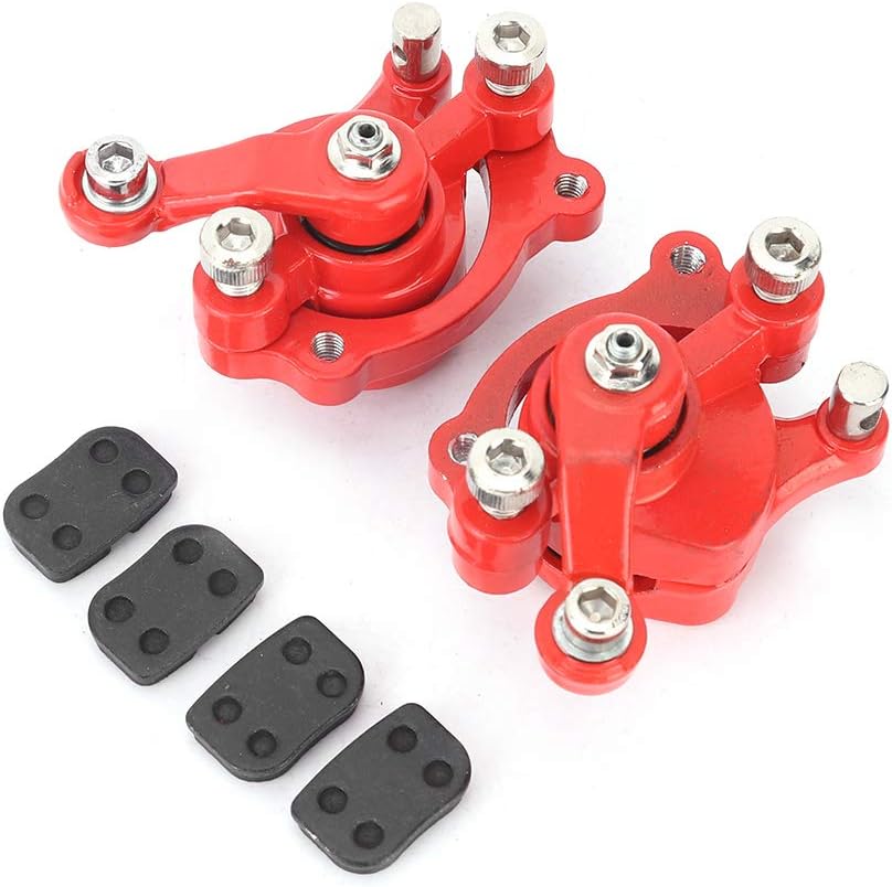 Rote Scheibenbremssättel Vorne Und Hinten Mit Neuen Bremsbelägen Für Chinesische Minibikes Und Kinder-atvs/quads