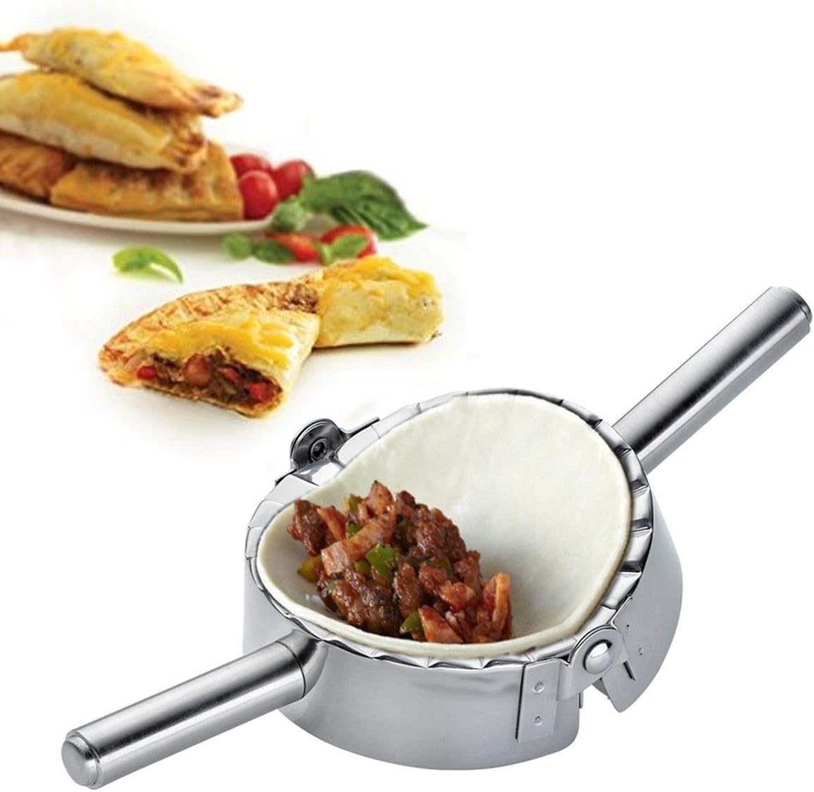 Edelstahlform Für Ravioli, Piroggen, Teigtaschen Usw., Silberfarben, Größe L