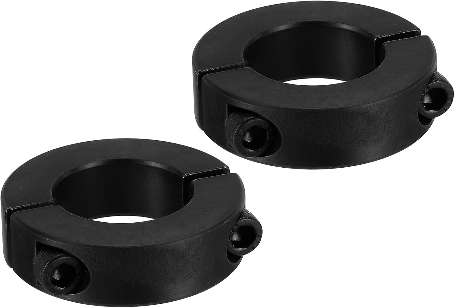 Doppelt Geschlitzte Schlauchschelle, 30 Mm Bohrung, 54 Mm Außendurchmesser, 15 Mm Wandstärke, 2 Stück, Aus Kohlenstoffstahl, Mit Einstellschraube Für Industrielle Werkzeugmaschinen, Schwarz
