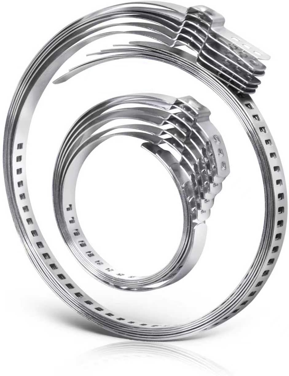 Set Mit 12 Edelstahl-schlauchschellen 25–120 Mm Verstellbar Für Getriebegelenke, Stufenlose Verstellung, Edelstahl, Einfache Montage, Langlebig, Vielseitig Einsetzbar Für Kfz-reparaturen.