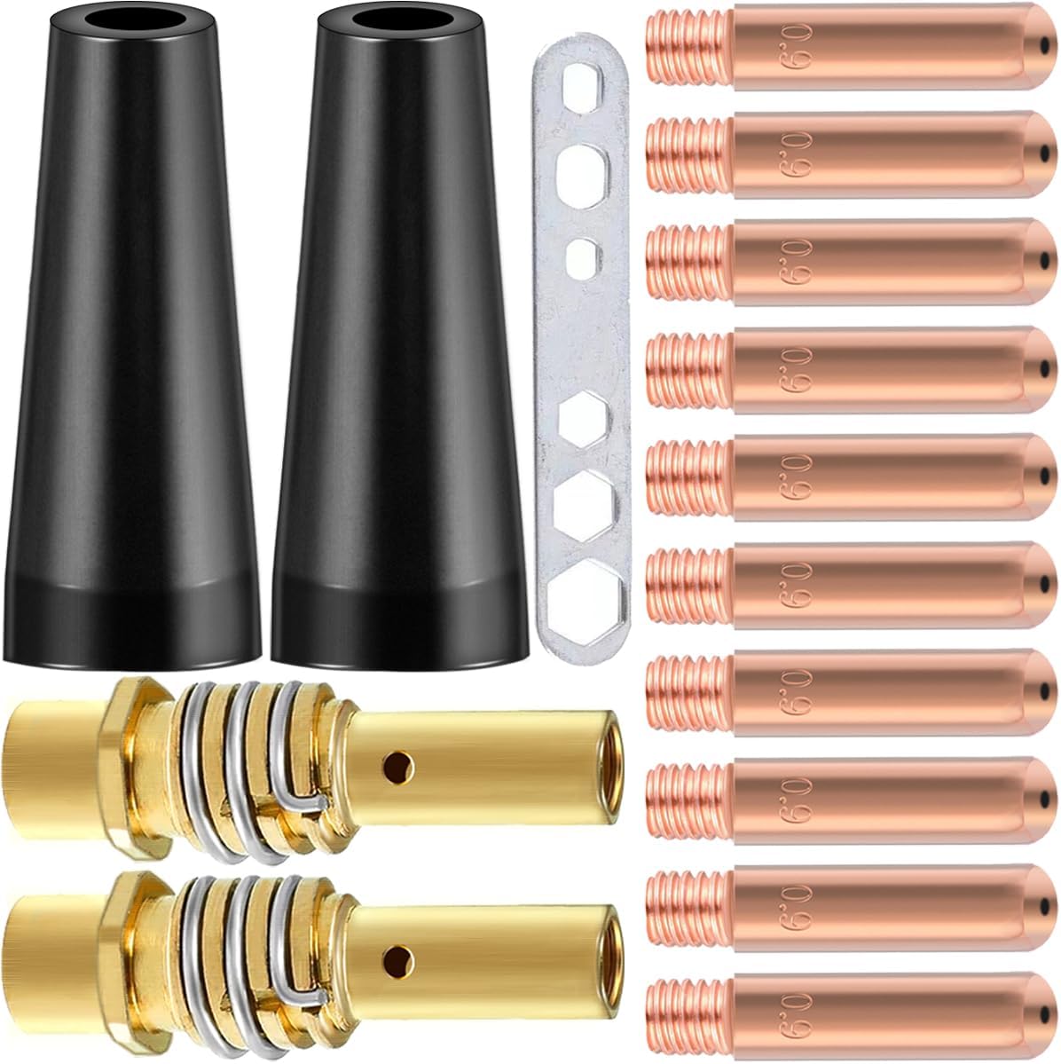 Mb15 15ak Mig Kontaktdüsen-set M6 0,9 Mm 0,035" Fülldrahtdüsen Düsenhalter Diffusoren Mig/mag Schweißbrenner Zubehör 15ak Mb15 Schweißzusatzwerkstoffe
