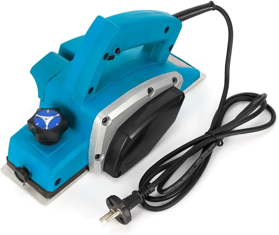 Professionelle Elektrohobelmaschine 800 W Hobelbreite 82 Mm Max. Hobeltiefe 2 Mm Planfrästisch Leistungsstark Für Holz Plattenwerkstoffe