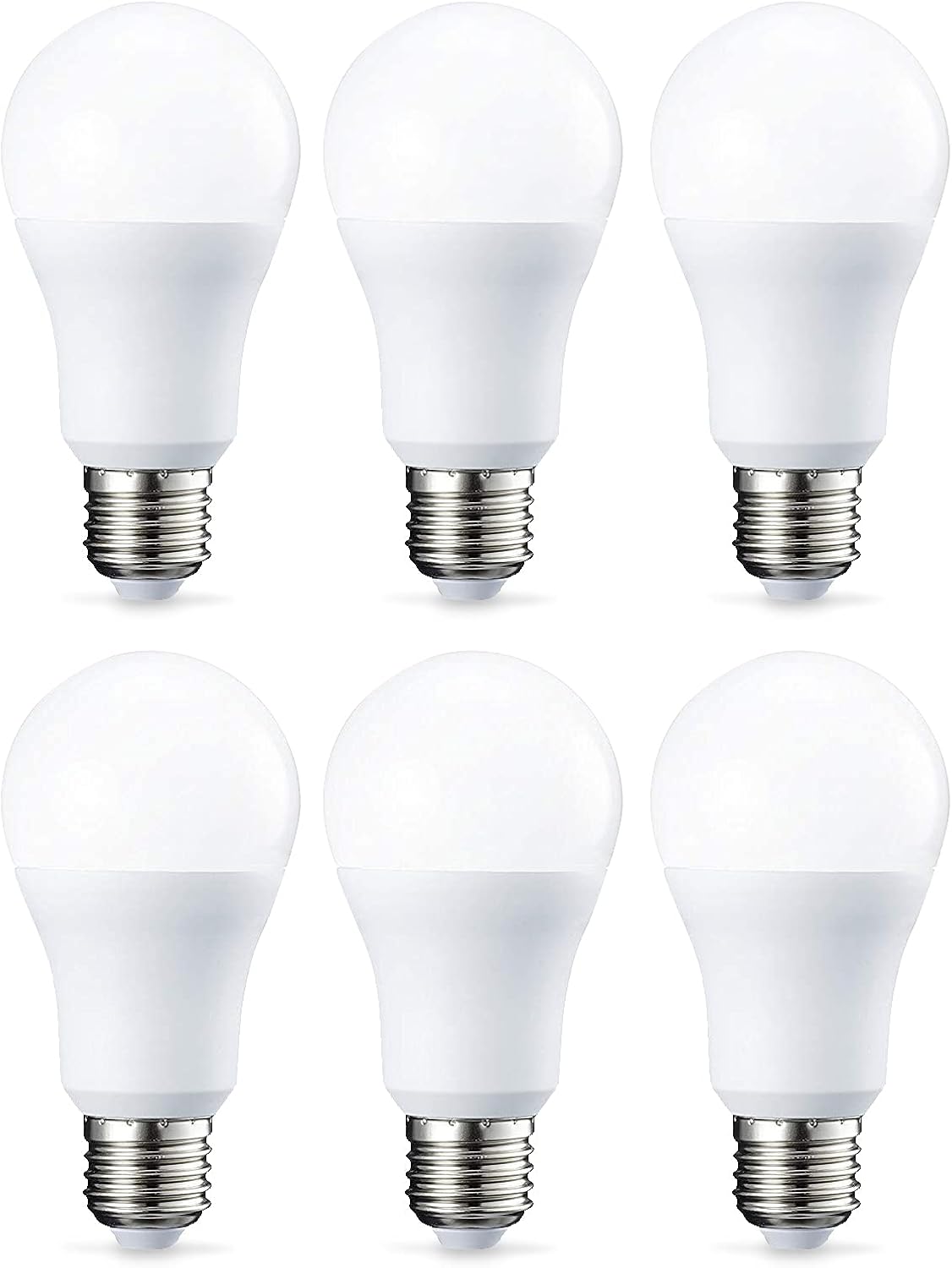 6er-pack Led-lampen, Edison-schraubsockel E27, 10 W (entspricht 75 W), Warmweiß, Nicht Dimmbar