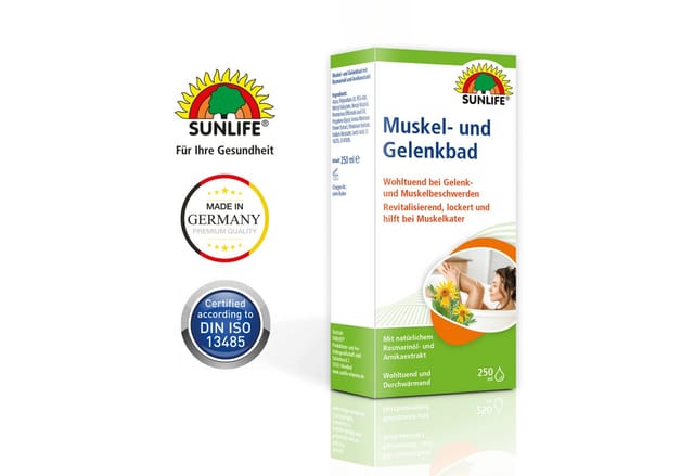 SUNLIFE Badezusatz SUNLIFE® Muskel- und Gelenkbad 250 ml Entspannung für Muskel Gelenke