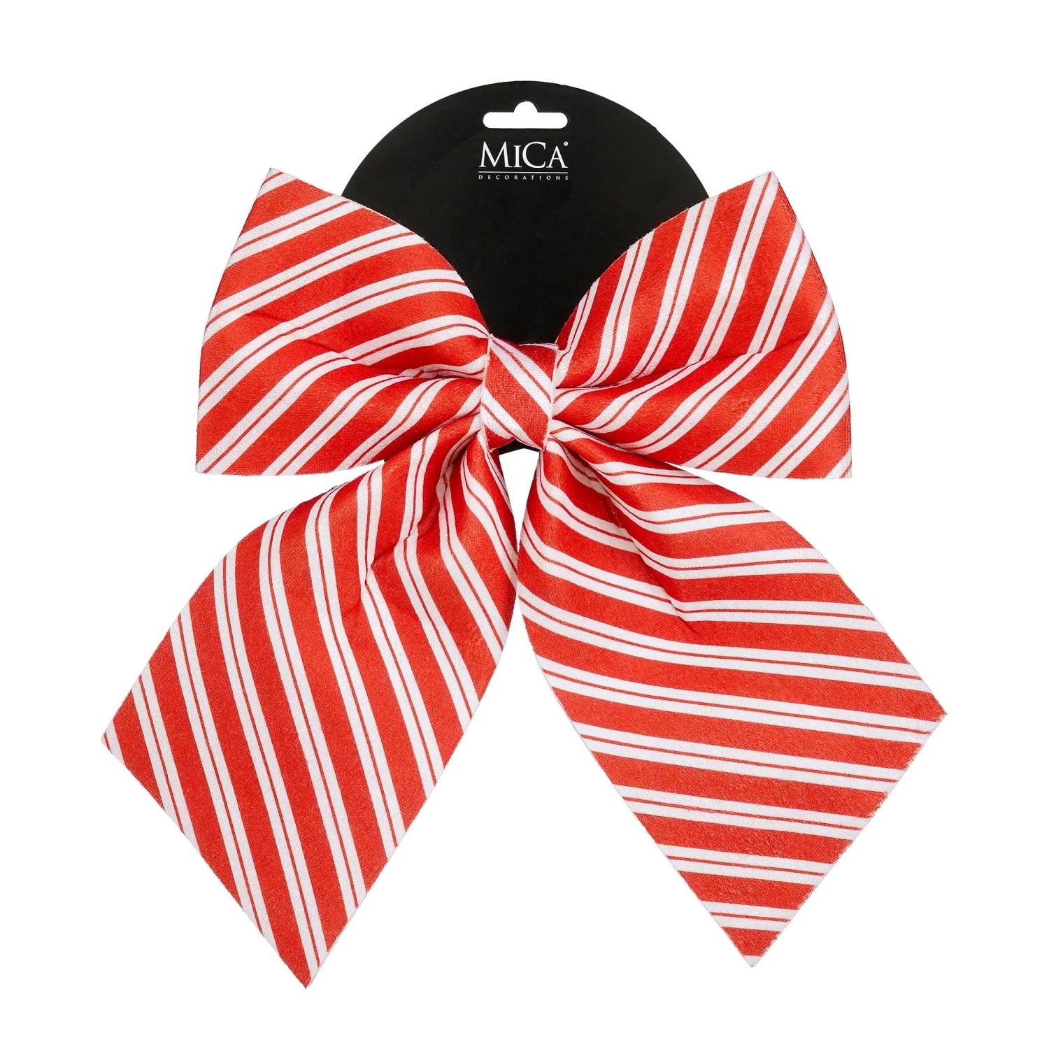Mica Decorations Schleife 24 cm x 28 cm x 3,5 cm Rot Gestreift