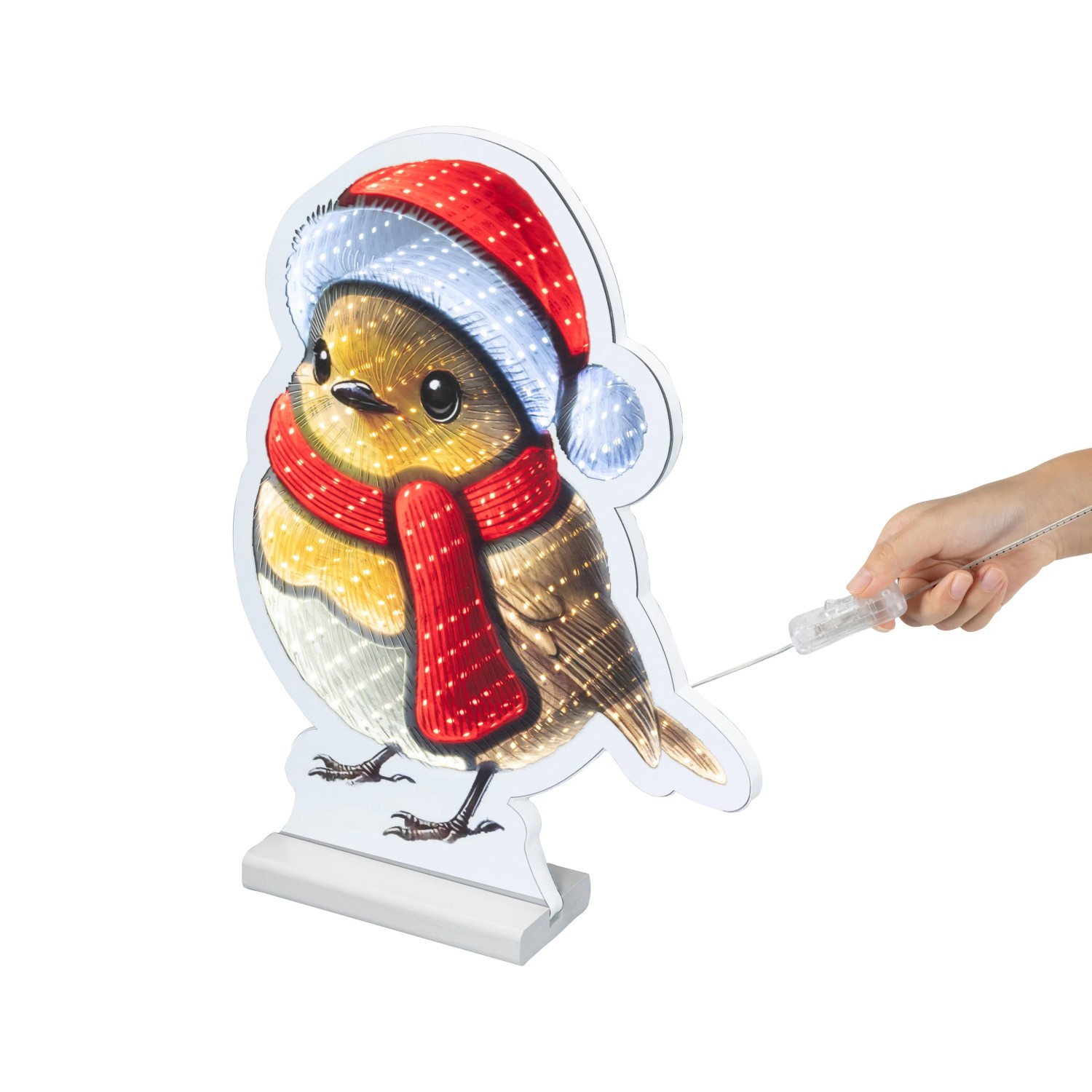 Lumineo LED-Infinity-Leuchte Vogel 213 LEDs 37 cm x 27 cm x 1,3 cm