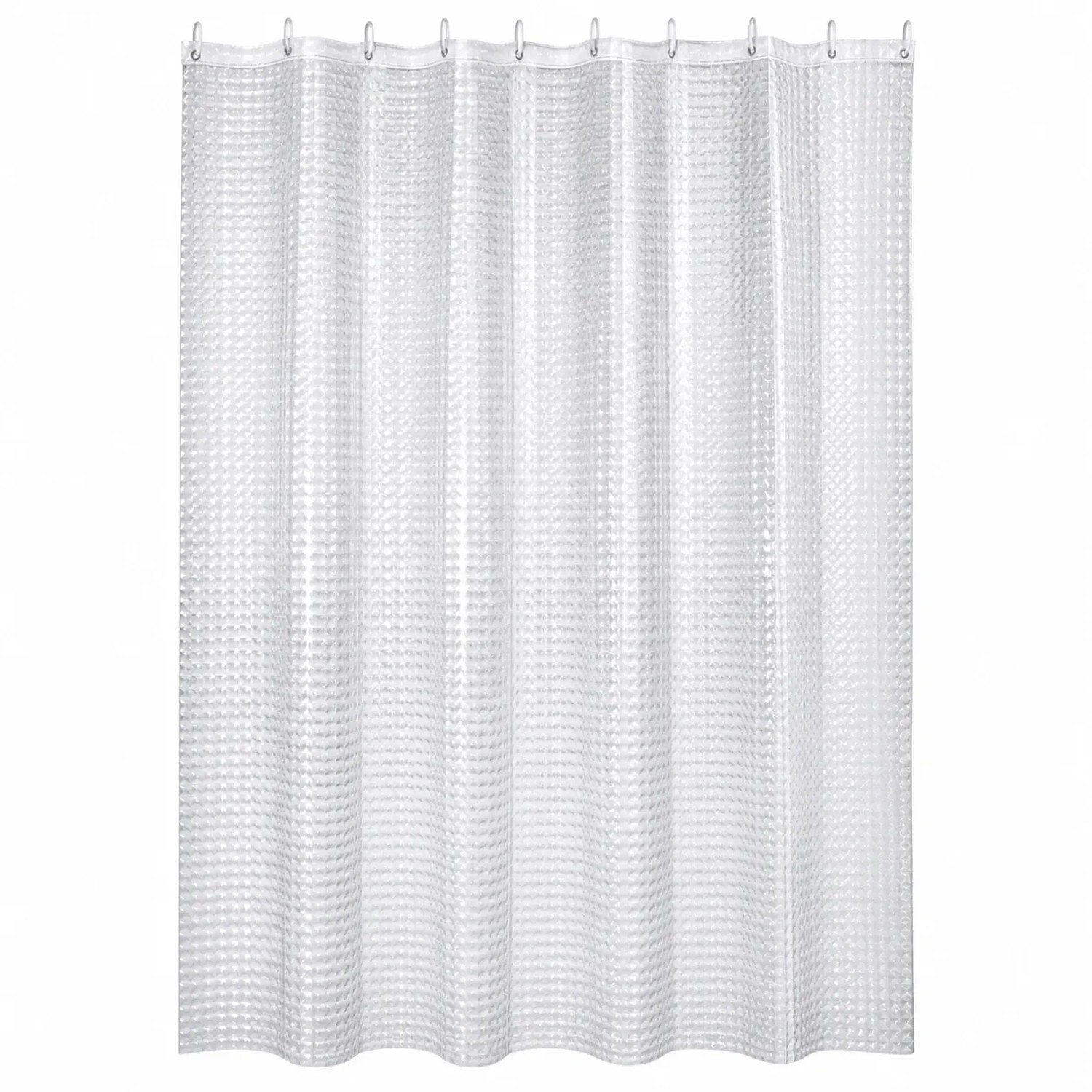 Euroshowers Duschvorhang 3D Quadratmuster 2 x 2 cm 180 x 200 cm EVA