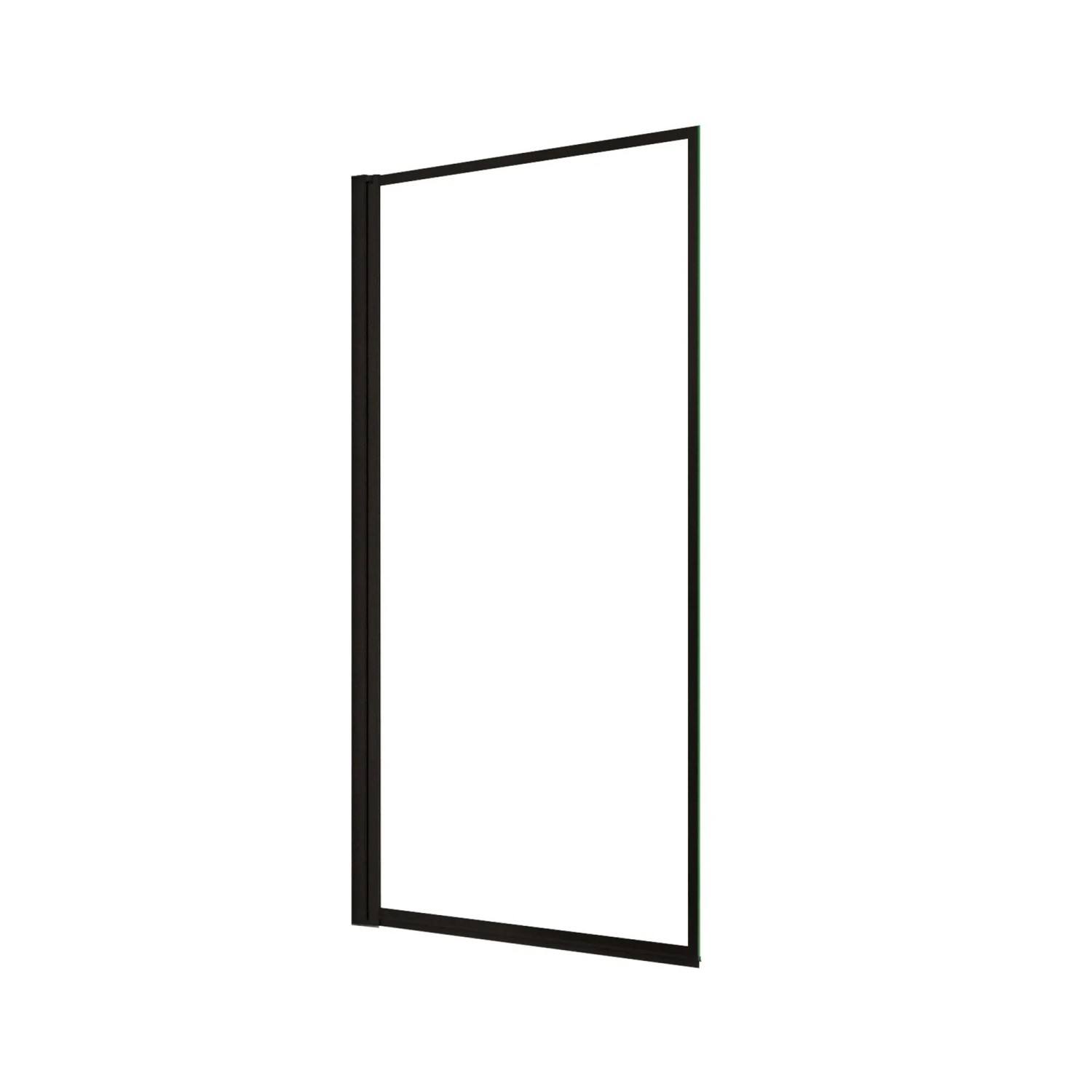 AICA Badewannenfaltwand Vollrahmung Pendeltür 70 x 140 cm 4 mm ESG Mattschwarz