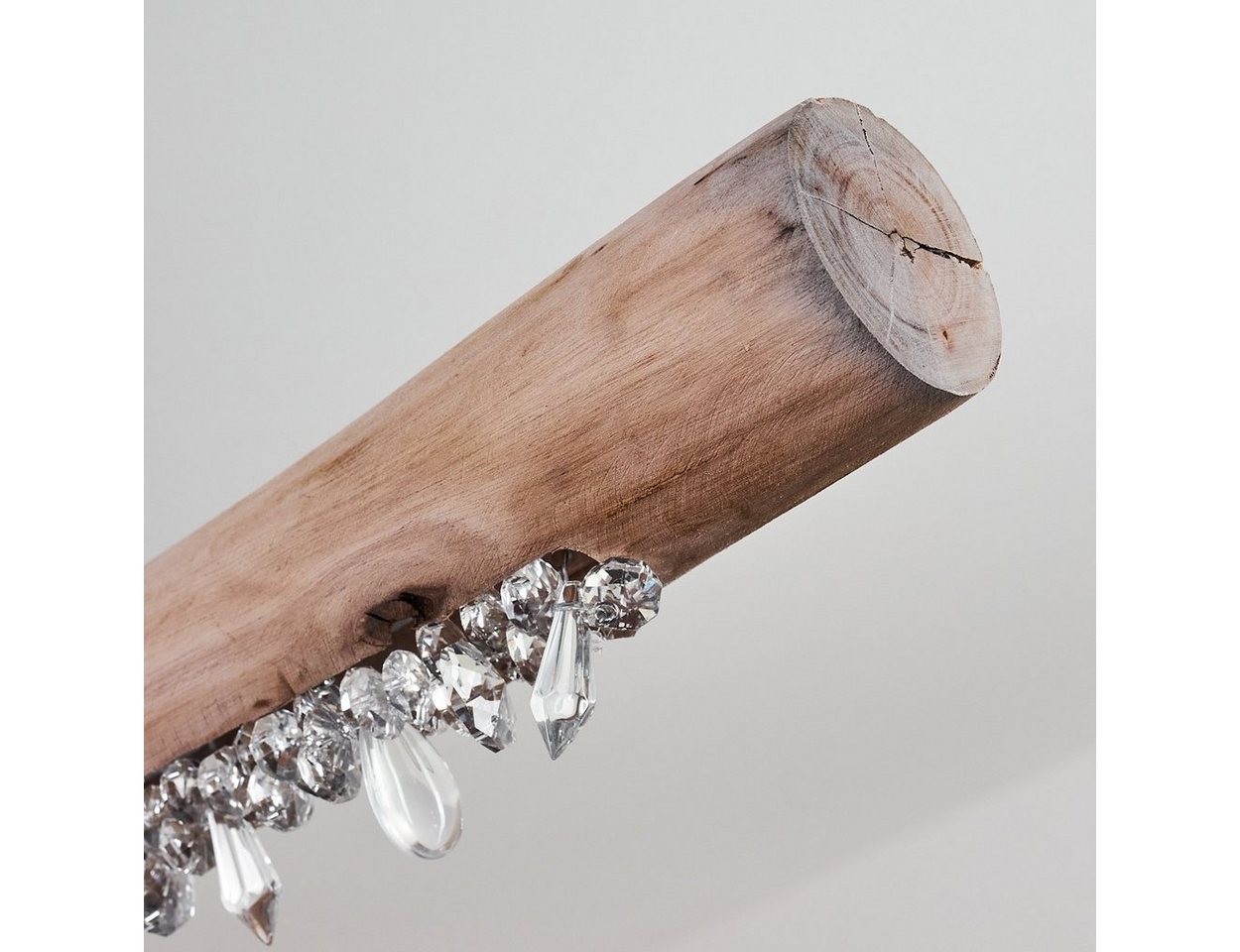 hofstein Pendelleuchte »Lipusa« Hängelampe länglich aus Metall Schwarz und Holz, 3000 Kelvin, 1xLED 20 Watt, 2000 Lumen, über herkömmlichen Lichtschalter dimmbar Bild 2