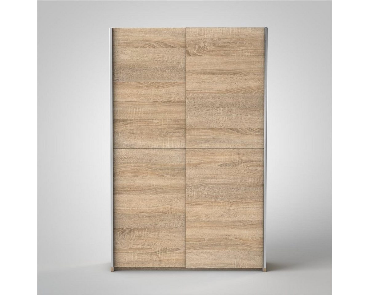 möbelando Schwebetürenschrank Fred 125 x 195,5 x 38 cm (B/H/T)