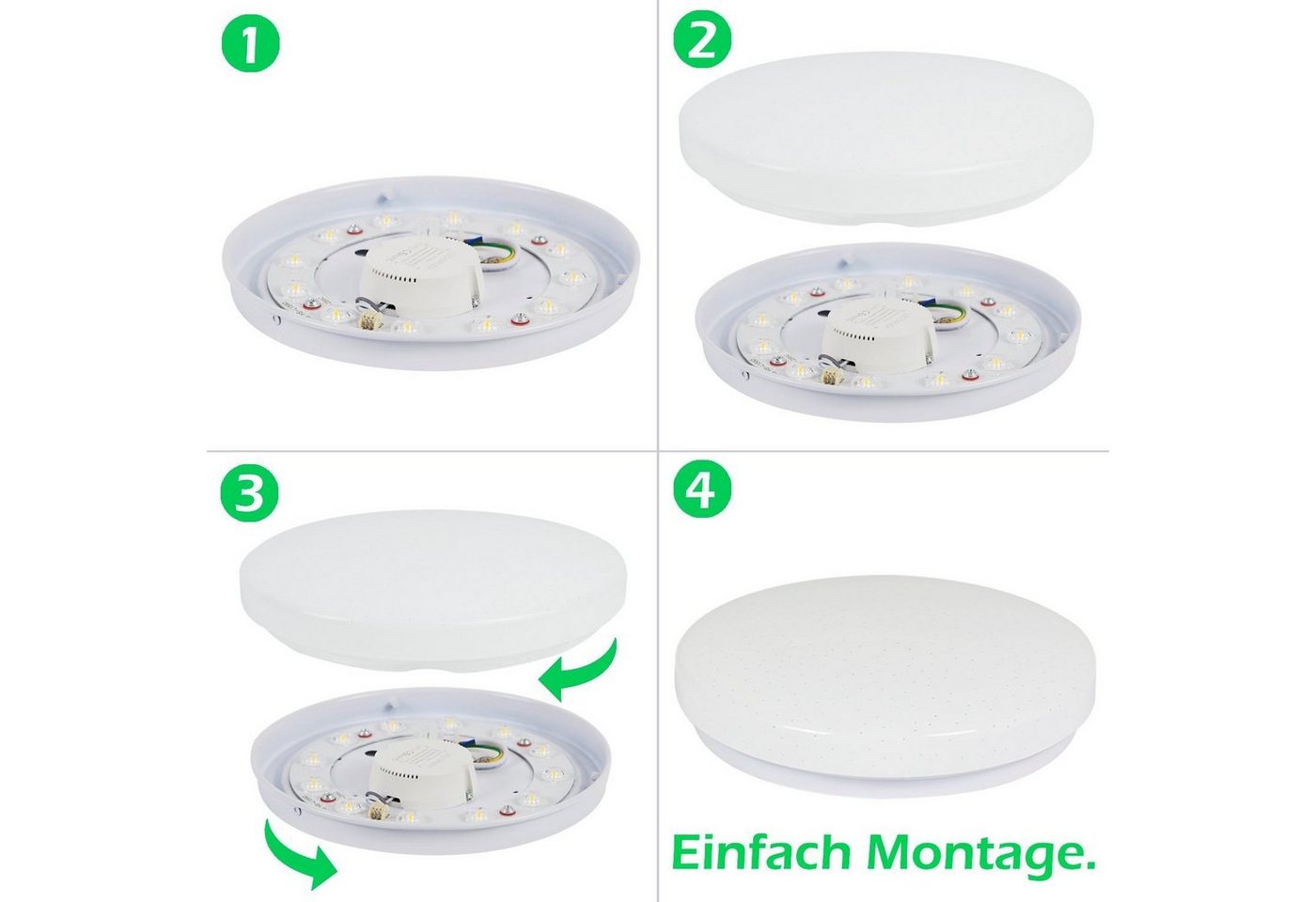 ZMH LED Deckenleuchte Wohnzimmer Modern 21CM Sternenhimmel Flurlampe für Schlafzimmer, LED fest integriert, 3000K Bild 2