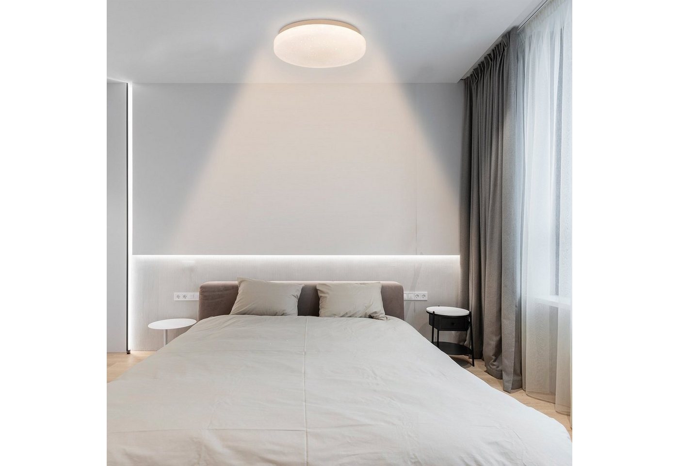 ZMH LED Deckenleuchte Wohnzimmer Modern 21CM Sternenhimmel Flurlampe für Schlafzimmer, LED fest integriert, 3000K Bild 3
