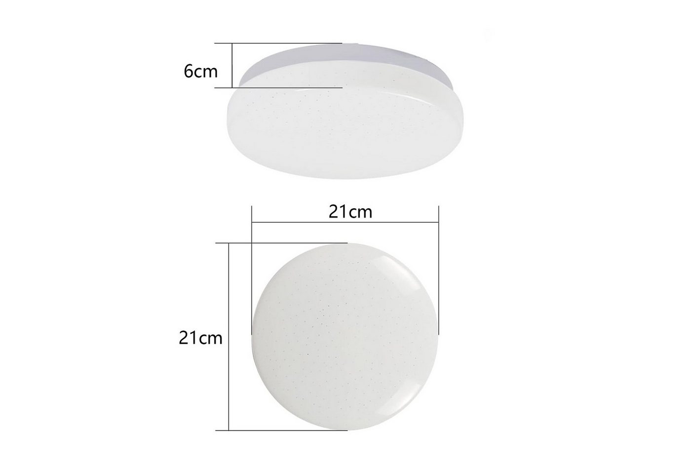 ZMH LED Deckenleuchte Wohnzimmer Modern 21CM Sternenhimmel Flurlampe für Schlafzimmer, LED fest integriert, 3000K Bild 4