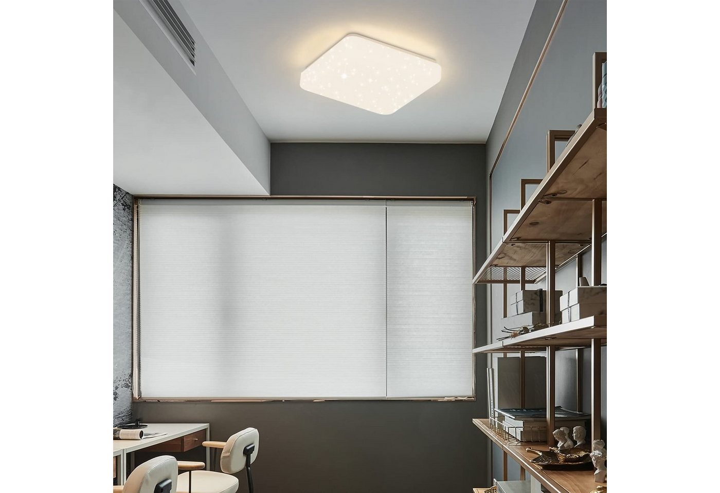 ZMH LED Deckenleuchte Wohnzimmer Modern 21CM Sternenhimmel Flurlampe für Schlafzimmer, LED fest integriert, 4000K Bild 3