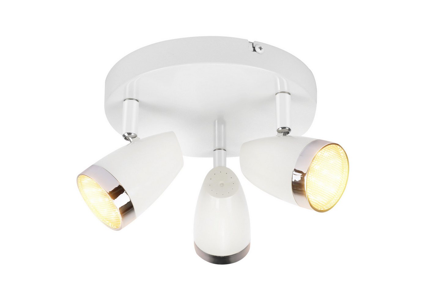 ZMH Deckenstrahler 1/2/3/4 Flammig 4/6/12/16W Deckenlampe schwenkbar 350° Wohnzimmer, LED fest integriert, Warmweiß, Weiß 3000K schwenkbar 350° Deckenspot Flur Schlafzimmer Bild 4