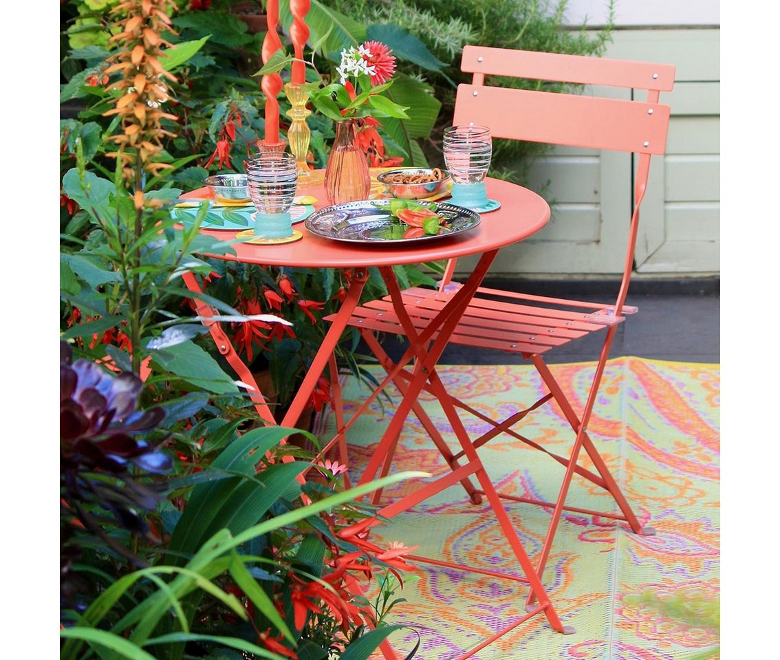 Talking Tables Outdoorteppich Boho Paisley, rechteckig, ca. 180 x 120 cm, Polypropylen (PP), für Freizeit, Balkon oder Terrasse Bild 5