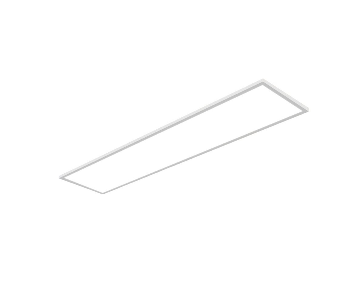 ZMH LED Deckenleuchte LED 3000-6500K dimmbar 100/120cm Schwarz/Weiß Deckenlampe, LED fest integriert, warmweiß, neutralweiß, kaltweiß, 40W Rechteckig 4100LM Timer Memory Bürolampe