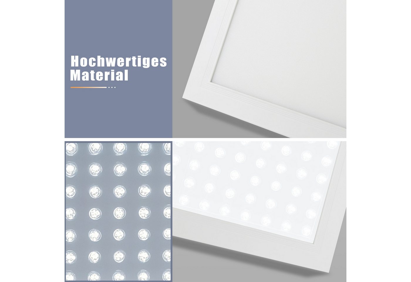 ZMH LED Deckenleuchte LED 3000-6500K dimmbar 100/120cm Schwarz/Weiß Deckenlampe, LED fest integriert, warmweiß, neutralweiß, kaltweiß, 40W Rechteckig 4100LM Timer Memory Bürolampe Bild 3