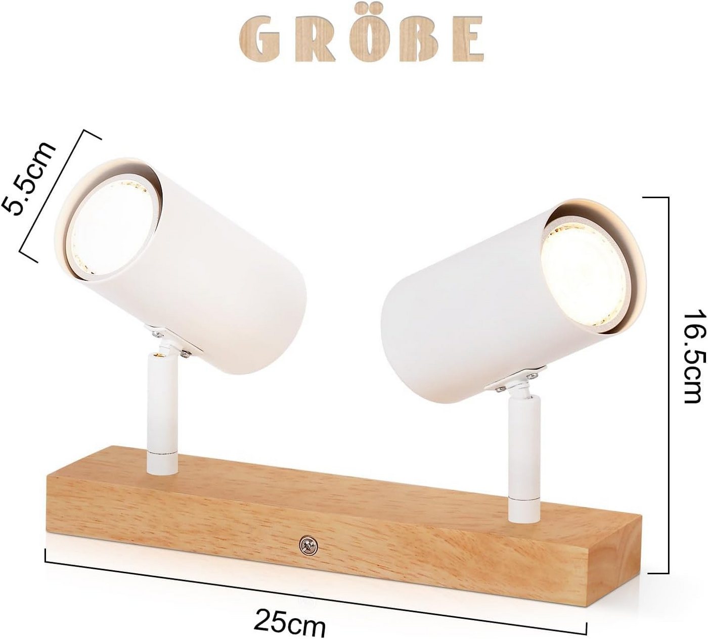 ZMH Deckenstrahler 1/2/3Flammig GU10- Modern Deckenlampe 330°Schwenkbar Wohnzimmer, ohne Leuchtmittel