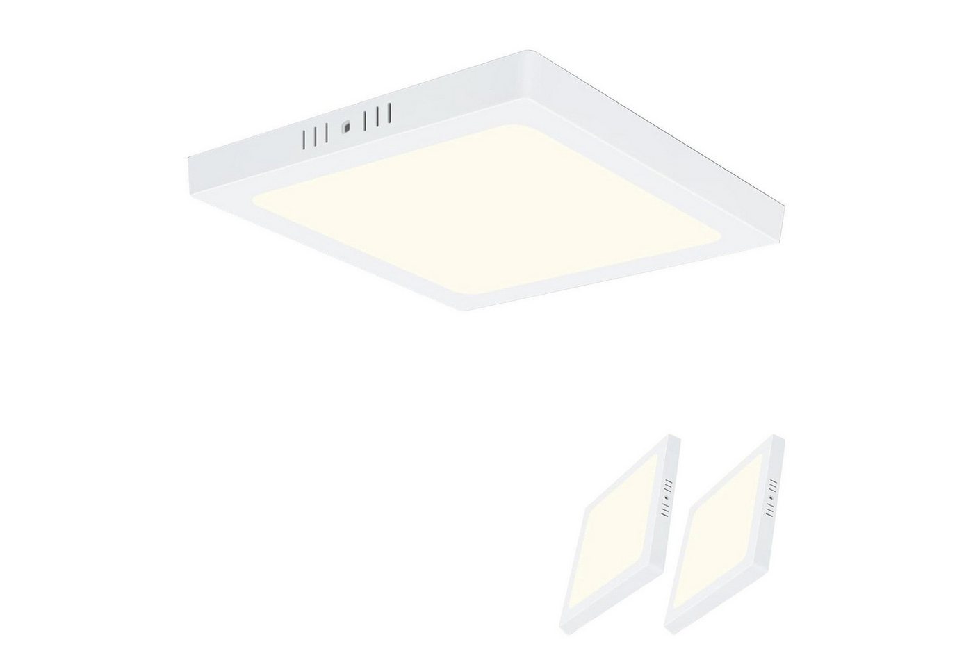 ZMH LED Deckenleuchte Wohnzimmer ∅23CM Weiß Modern 18W Deckenlampe Kinderzimmer, LED fest integriert, 4000K Flurlampe für Küche Büro Esszimmer Bild 4