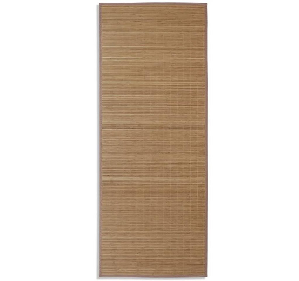 furnicato Teppich Moderner Bambusteppich 80 x 200 cm in Braun, 80 x 200 cm, Rutschfeste Bambusmatte mit PVC-Rückseite für den Wohnraum Bild 4