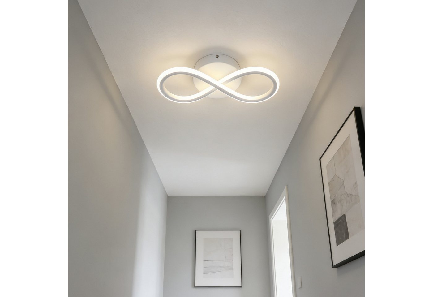ZMH LED Deckenleuchte Wohnzimmer 3 Blatten verflochten 25/34/40CM Modern für Schlafzimmer, LED fest integriert, 7W, 800lm, 3000K, warmweiß, 31×12×9cm