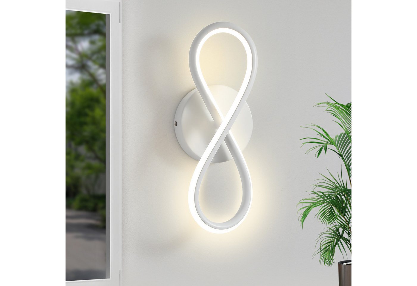 ZMH LED Deckenleuchte Wohnzimmer 3 Blatten verflochten 25/34/40CM Modern für Schlafzimmer, LED fest integriert, 7W, 800lm, 3000K, warmweiß, 31×12×9cm Bild 2