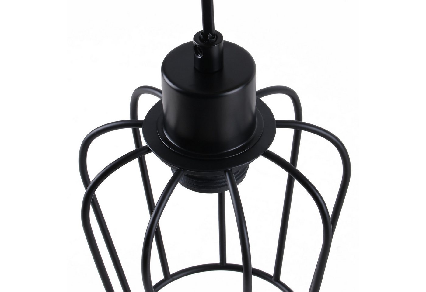 ZMH Tischleuchte Wohnzimmer Retro Schwarz-Holz Nachttischlampe Industrial Design E27, ohne Leuchtmittel, 1 Flammig Vintage Tischleuchte im Industrial Design aus Metall Esstich Bild 3