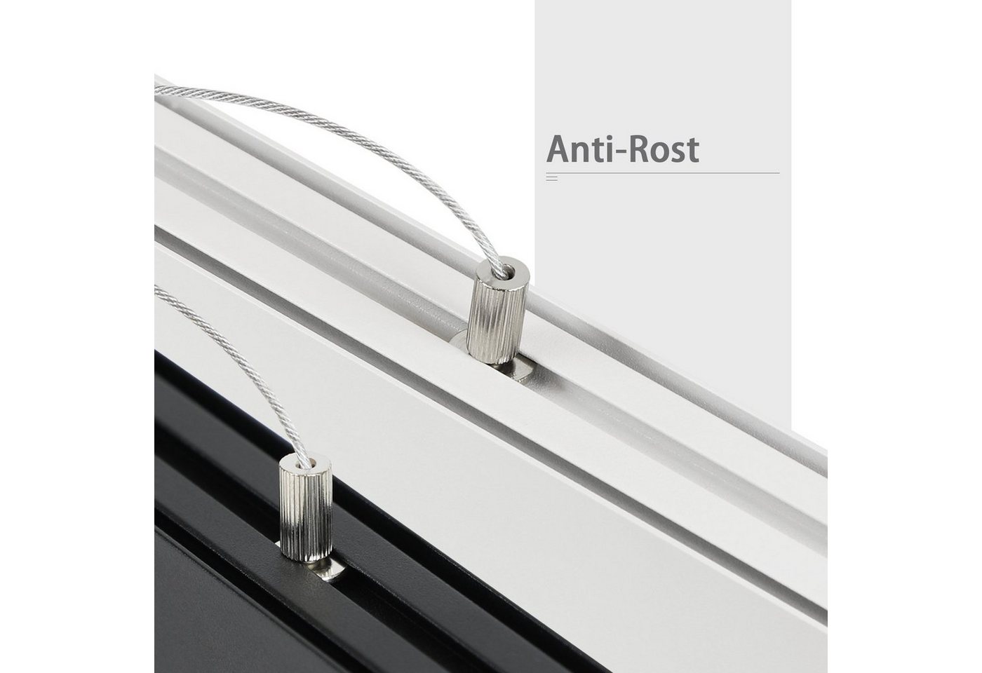 ZMH LED Pendelleuchte Esstisch Hängelampe Dimmbar - Modern mit Fernbedienung, LED fest integriert, weiß, dimmbar, Lang Linear, 53/57W Bild 4