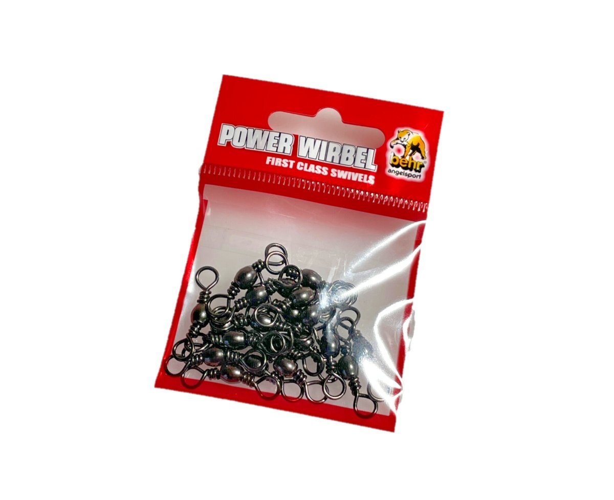 Behr Angelwirbel 20 POWER Doppelwirbel Karabiner Behr Größe 4 25x5mm extrem Stabil, (Spar-Set), extrem Stabil Bild 2