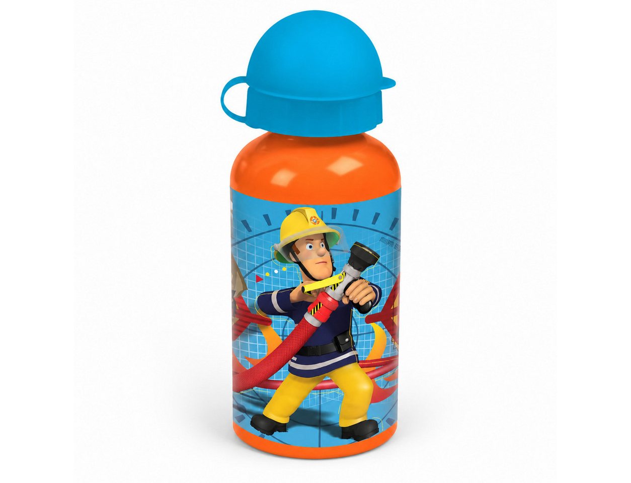 Feuerwehrmann Sam Trinkflasche Feuerwehrmann Sam 2 tlg. Set Kinder Sport Aluminium Flasche Becher Bild 2