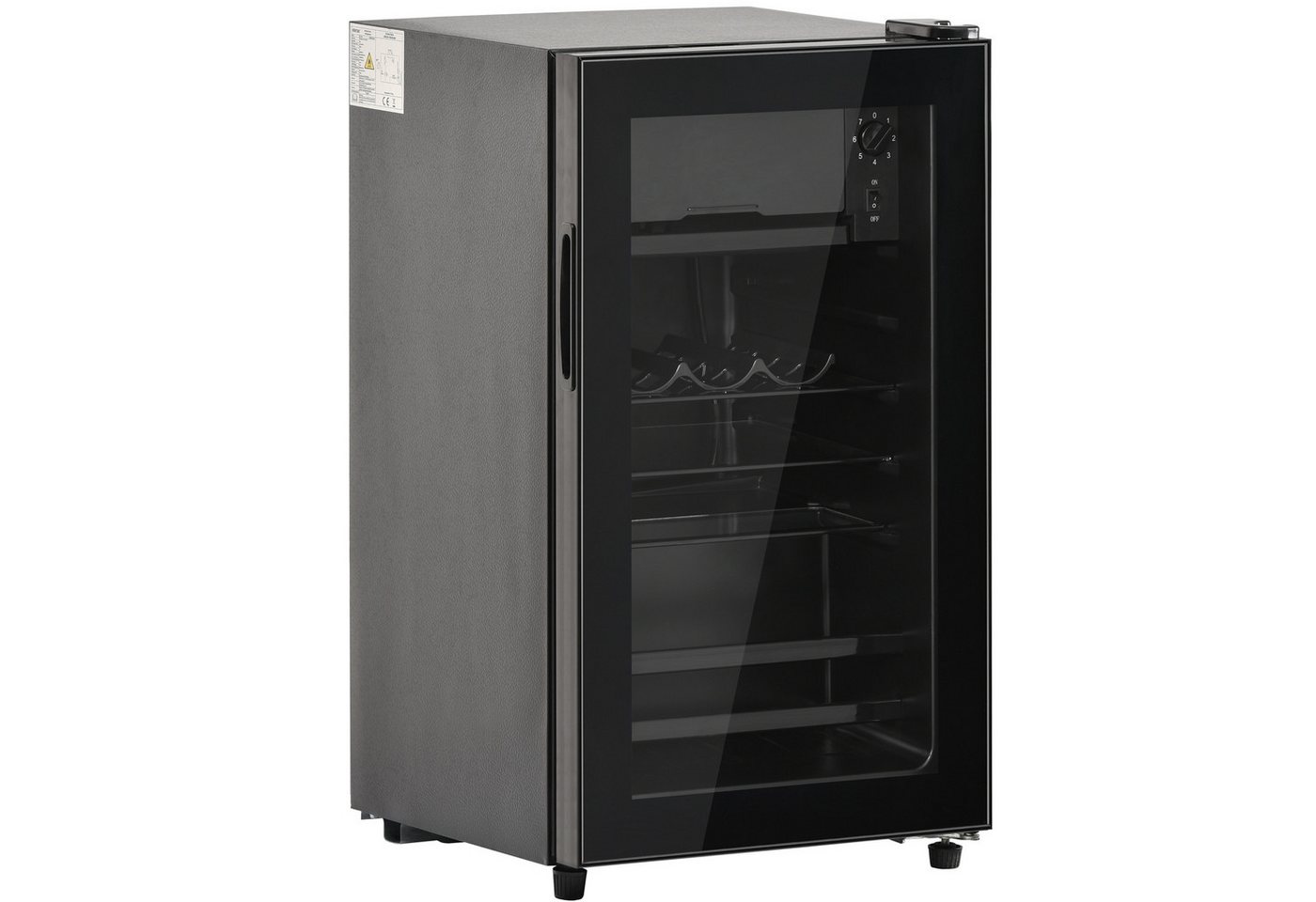 Rolipo Getränkekühlschrank 76L Kühlschrank mit Gefrierfach (6L+70L), 43dB 83 kWh/Jahr SC-76A, 71,6 cm hoch, 40 cm breit, 40×43,5×71,6cm, LED, verstellbare Glasböden, freistehend Bild 4