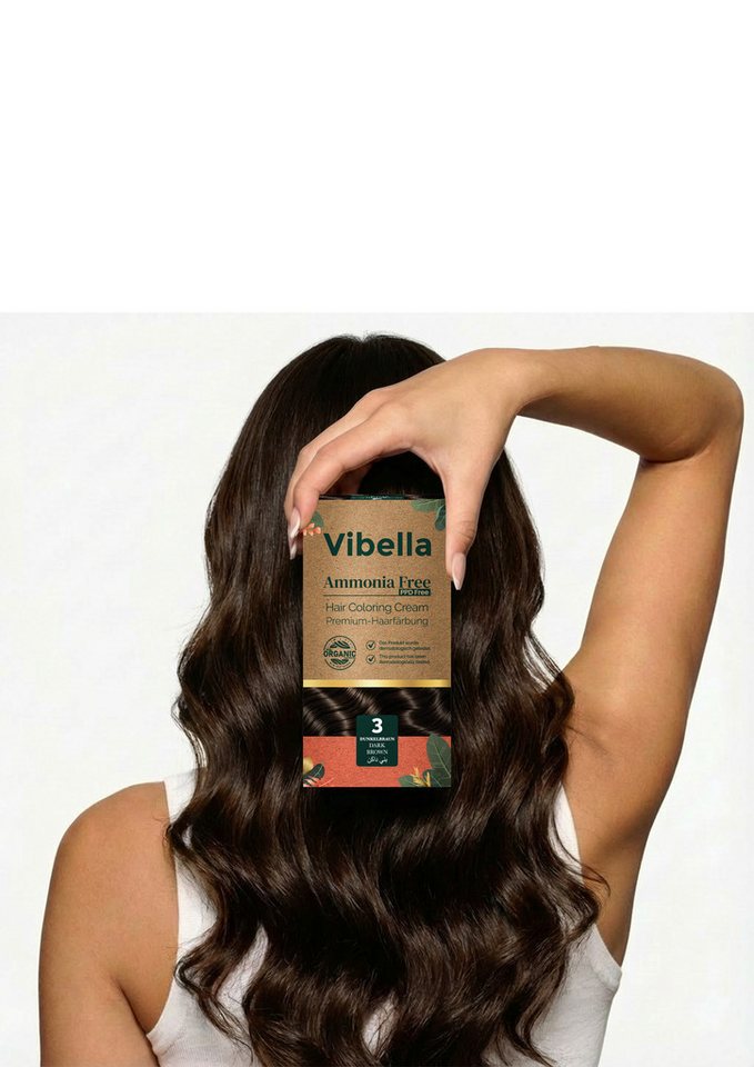 Vibella Haarfarbe Haarfärbecreme Nr. 3 Dunkelbraun – Premium-Haarfarbe Bild 5