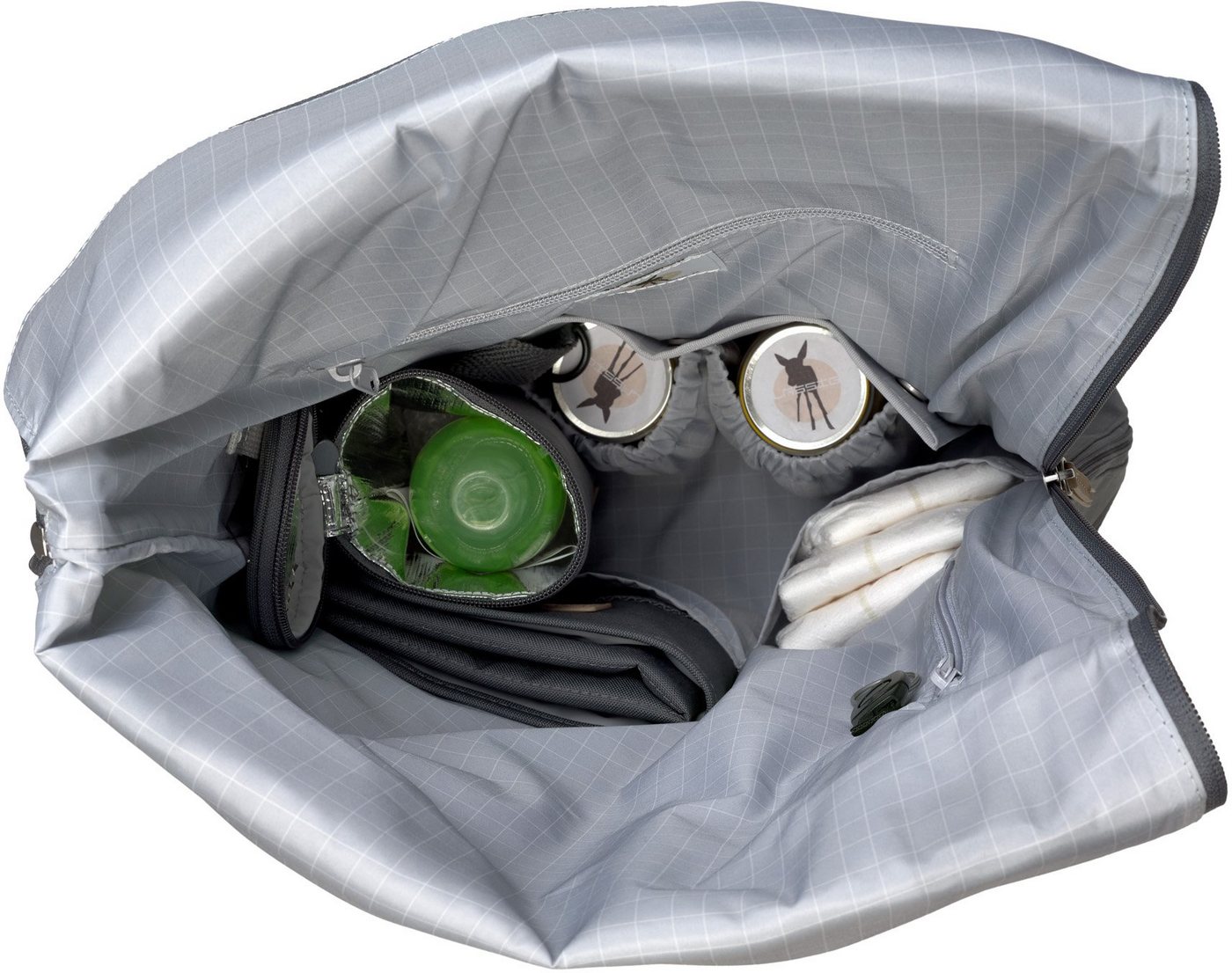 LÄSSIG Wickelrucksack Green Label, Rolltop, anthracite, PETA-approved vegan, zum Teil aus recyceltem Material Bild 2