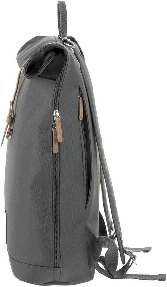 LÄSSIG Wickelrucksack Green Label, Rolltop, anthracite, PETA-approved vegan, zum Teil aus recyceltem Material Bild 3