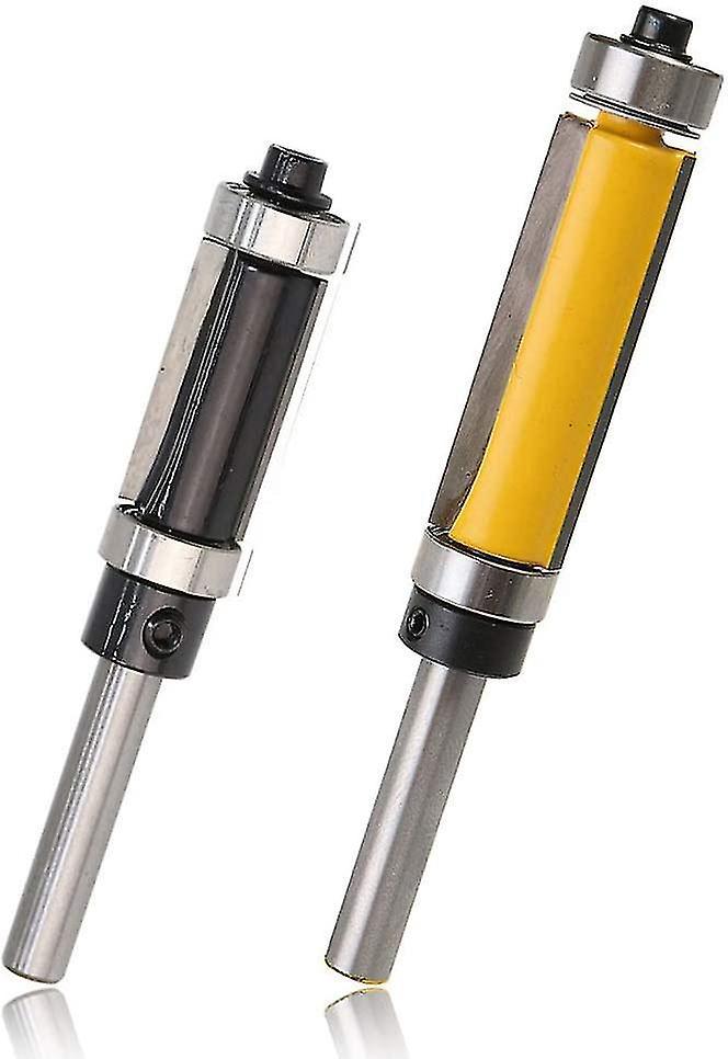 Bündigfräser-set Mit Oberen Und Unteren Kugellagern, 6,35 Mm (1/4 Zoll) Schaft, Schnittschablone Mit Kugellagerführung, Holzfräser