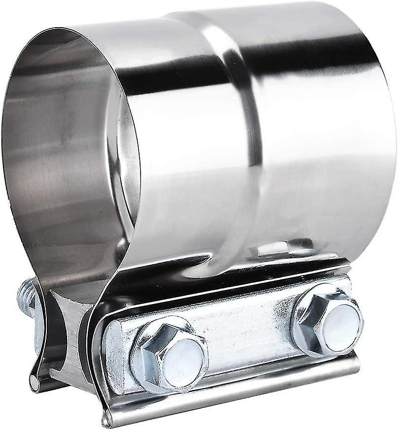 Universal-auspuffverbinder Aus Edelstahl (2,5 Zoll) Mit Klemme Für Autoauspuffrohre, U-förmiges Verbindungsstück (silber) (1 Stück)