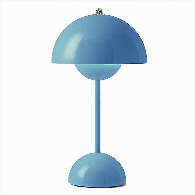 Led-tischleuchte In Blütenknospenform, Nachtlicht, Pilz-tischleuchte, Nordischer Stil, Für Nachttisch, Schlafzimmer, Büro, Schlichte Und Moderne Dekoration – Eu-stecker – Himmelblau