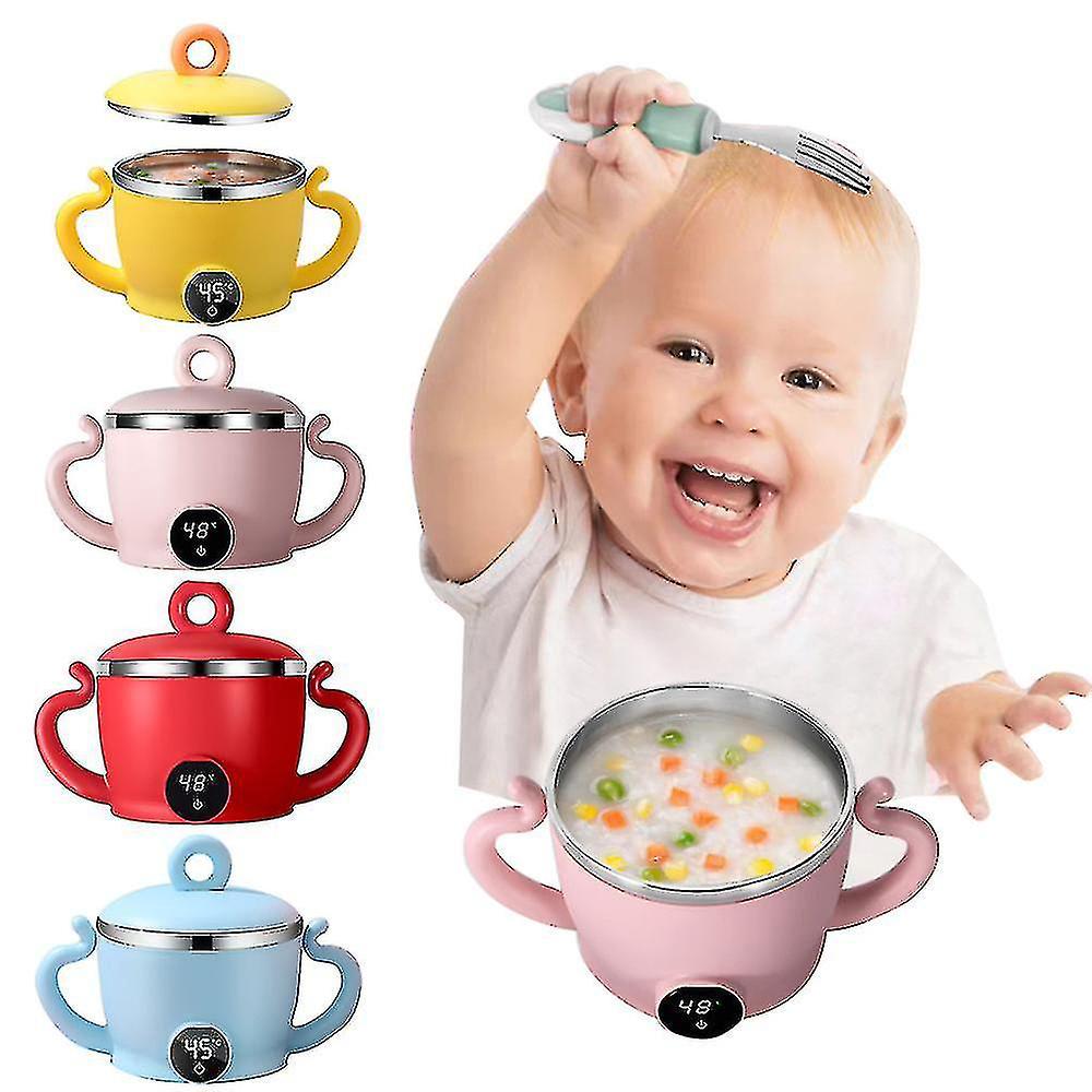 Wiederaufladbare, Beheizbare Babyschale, Babynahrungswärmer, Isolierter Behälter Für Babynahrung, Gelb