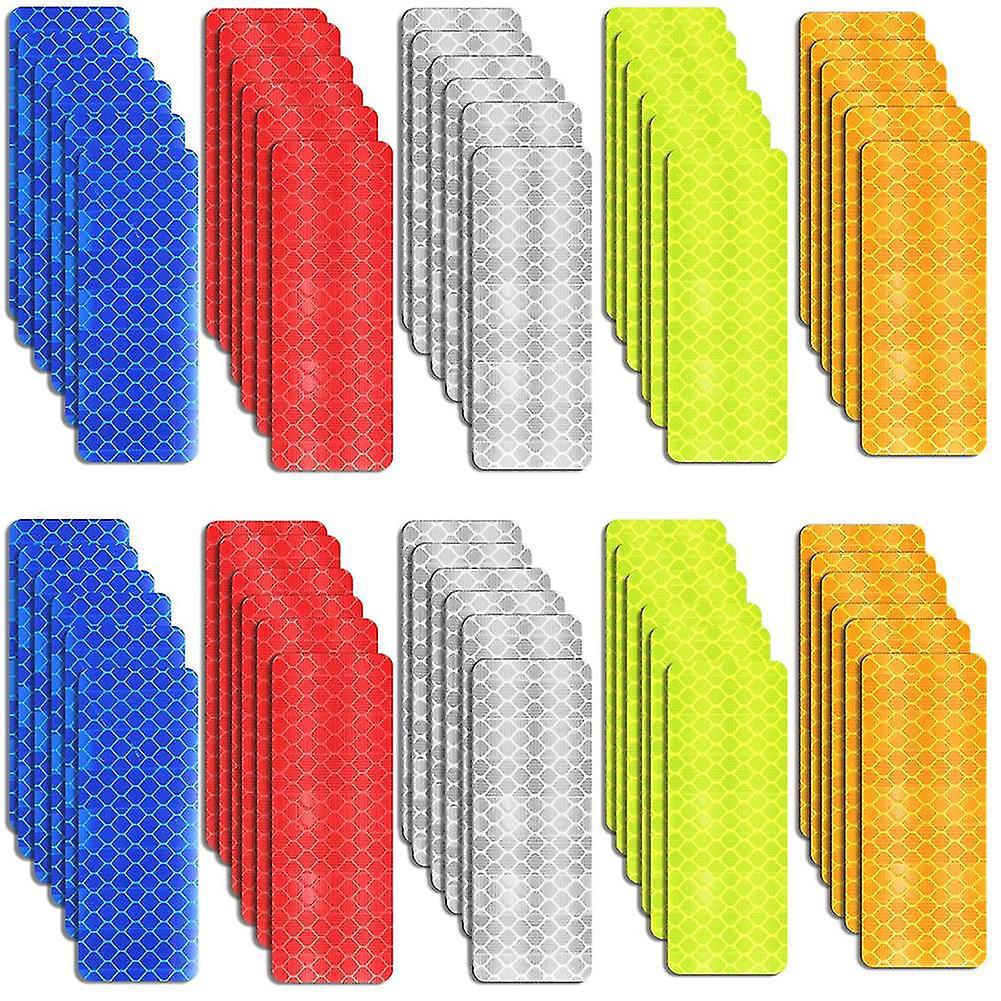 100 Stück Reflektierendes Klebeband, Wasserfestes Reflektierendes Klebeband, Reflektierende Aufkleber Für Optimale Sichtbarkeit Bei Nacht.