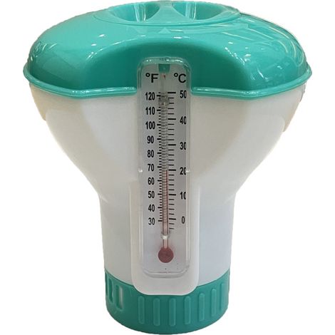 Poolreinigungsgerät, Chlortablettenspender, Poolsprüher Mit Thermometer, Lake Blue